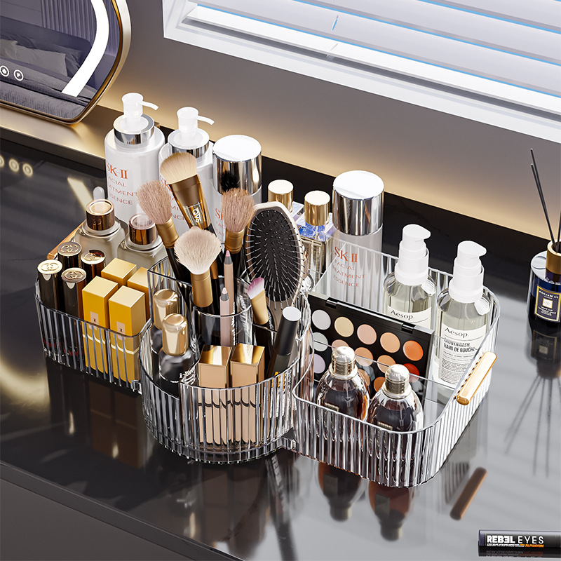 Luxury Skincare And Makeup Brands - 新しい360 ° 回転式メイクブラシホルダー コスメ収納ボックス 高級メイクオーガナイザー 口紅