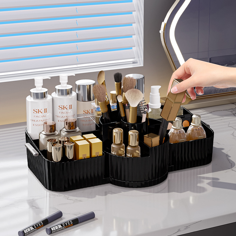 新しい360 °   回転式メイクブラシホルダー コスメ収納 - Luxury Skincare And Makeup Brands のレビューと価格